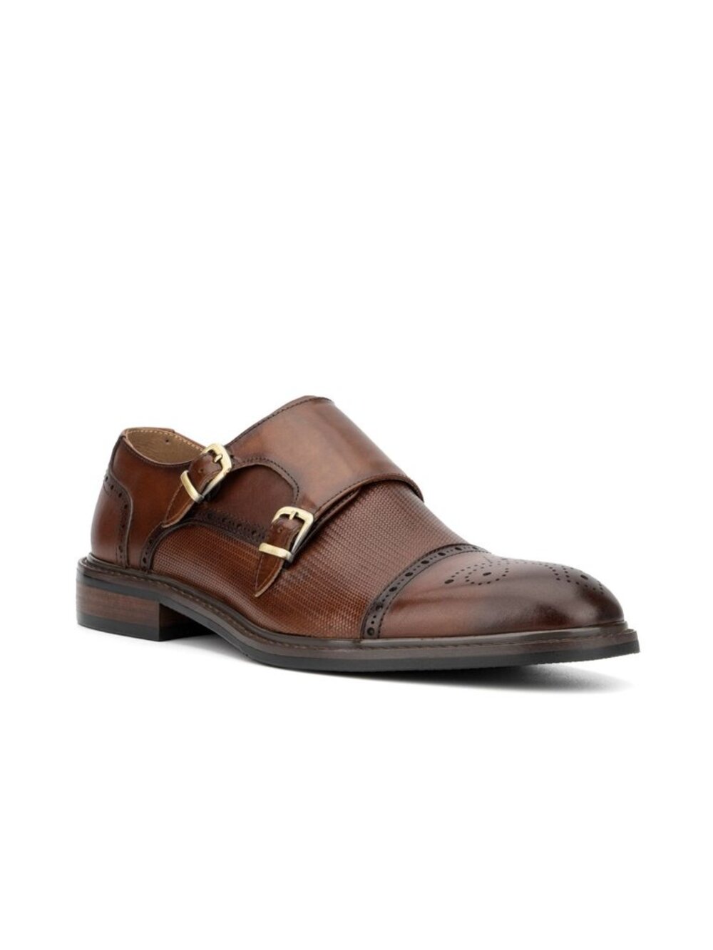 Vintage Foundry Co Mens Morgan Dress Monk Strap Shoes Tan Size 9.5 NIB